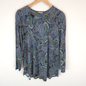 J. Jill Women's Paisley Print Tunic Top